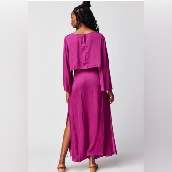 Free People Angie Set in Magenta Size 8  NWT - Picture 3 of 9
